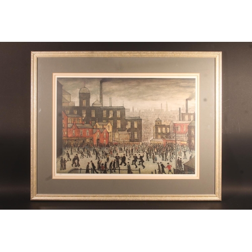 268 - LAURENCE STEPHEN LOWRY RA (1887-1976) *ARR* Our Town Print, pencil signed lower right, limited editi... 