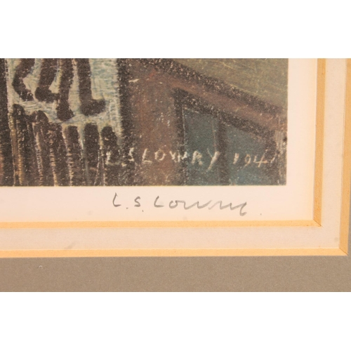 268 - LAURENCE STEPHEN LOWRY RA (1887-1976) *ARR* Our Town Print, pencil signed lower right, limited editi... 