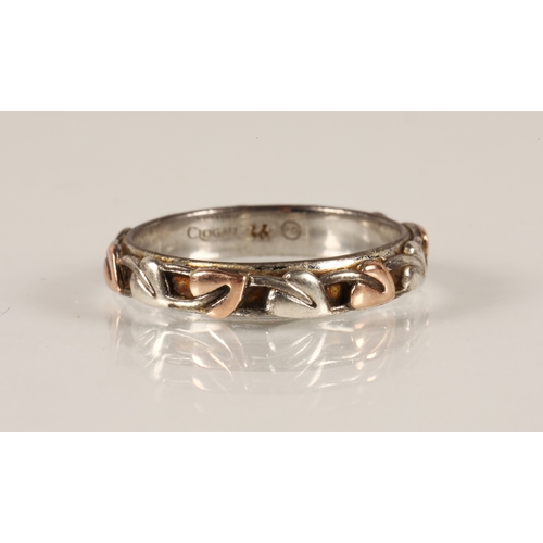 227 - Clogau silver band, ring size Q, 3.5g