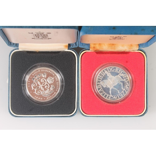 1427 - The Royal Mint UNITED KINGDOM Queen Elizabeth II (1952-2022) silver proof crowns to include 1977 Que... 