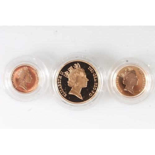 1572 - The Royal Mint UNITED KINGDOM Queen Elizabeth II (1952-2022) gold proof three coin set 1987 comprisi... 