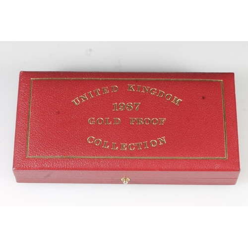 1572 - The Royal Mint UNITED KINGDOM Queen Elizabeth II (1952-2022) gold proof three coin set 1987 comprisi... 
