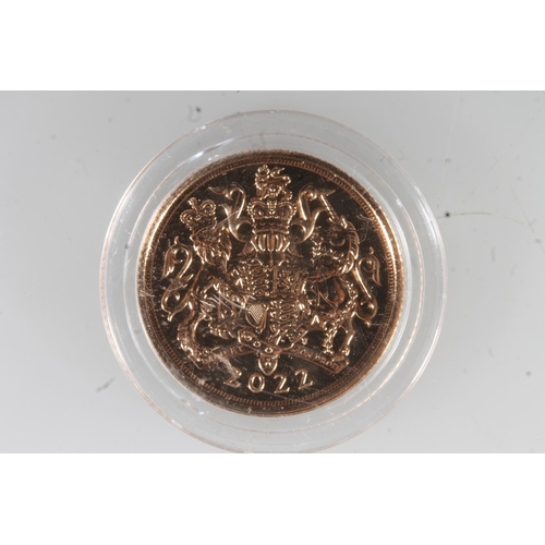 1573 - UNITED KINGDOM Queen Elizabeth II (1952-2022) bullion sovereign 2022, capsulated.