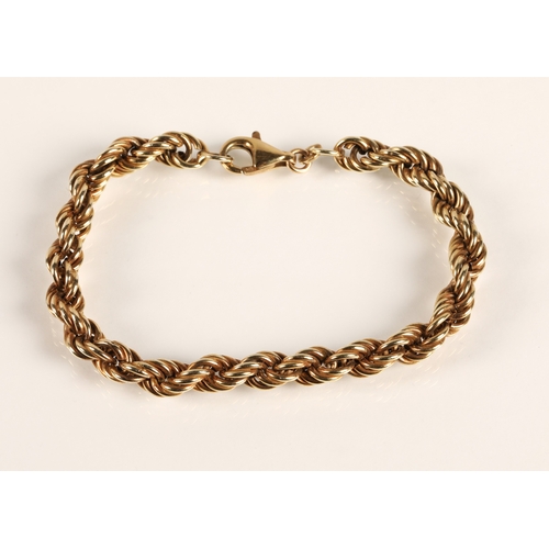 205 - 9ct gold rope twist bracelet 7g