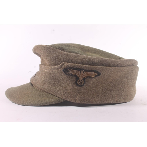 German WWII style Heer (army) field cap with SS Totenkopf skull badge ...