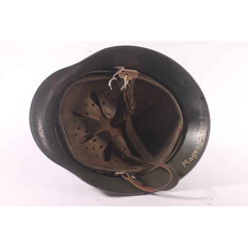 1787 - Nazi German Third Reich WWII style M40 pattern steel army helmet with double decals including eagle ... 