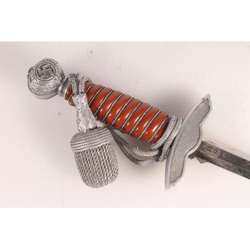 1783 - WWII era Nazi German Third Reich Luftwaffe dagger, the blade ricasso with makers mark 'PAUL WEYERSBE... 