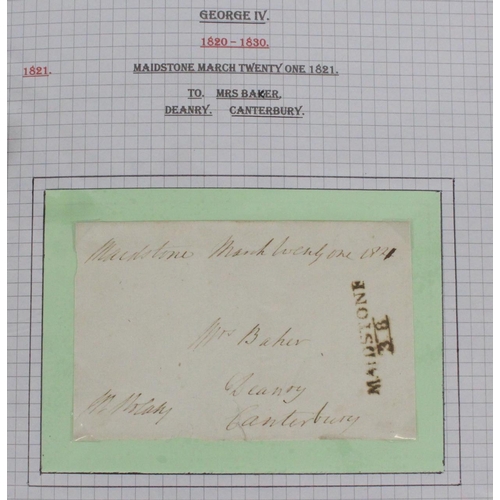 1355 - Postal history collection, a ring binder folder containing pre-adhesive stamp envelopes to include h... 