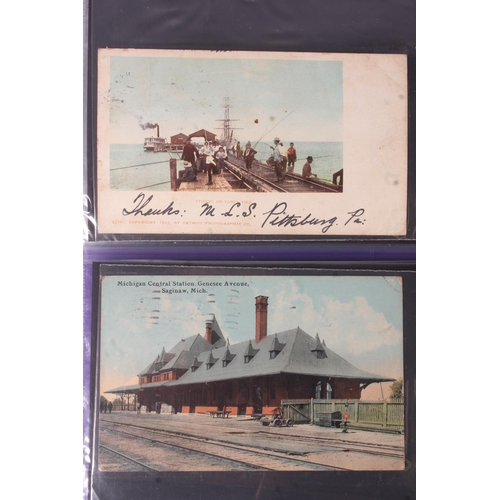 Postcard collection held over three albums comprising over 100 ...