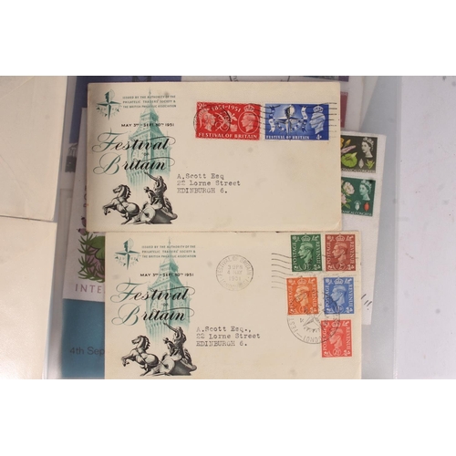 1424 - Stamp collection held across four albums to include GREAT BRITAIN GB 1964 Forth Road Bridge presenta... 