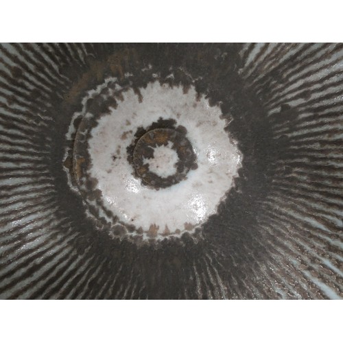 255 - Dame Lucie Rie DBE (Austrian, 1902 - 1995)Studio pottery drip glazed bowl, the interior and exterior... 
