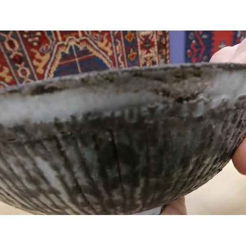 255 - Dame Lucie Rie DBE (Austrian, 1902 - 1995)Studio pottery drip glazed bowl, the interior and exterior... 