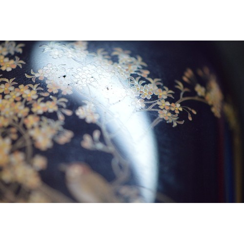 310 - Hayashi Kodenji (1831 - 1915)Fine Japanese cloisonné enamel bird tree vase, Meiji 1868 - 1912, worke... 