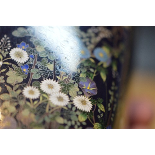 310 - Hayashi Kodenji (1831 - 1915)Fine Japanese cloisonné enamel bird tree vase, Meiji 1868 - 1912, worke... 