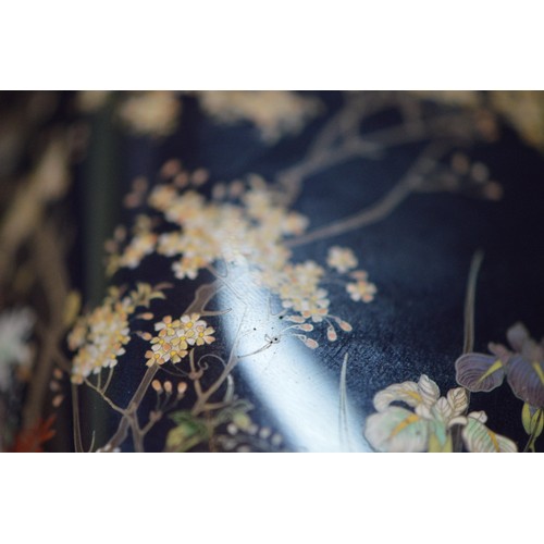 310 - Hayashi Kodenji (1831 - 1915)Fine Japanese cloisonné enamel bird tree vase, Meiji 1868 - 1912, worke... 