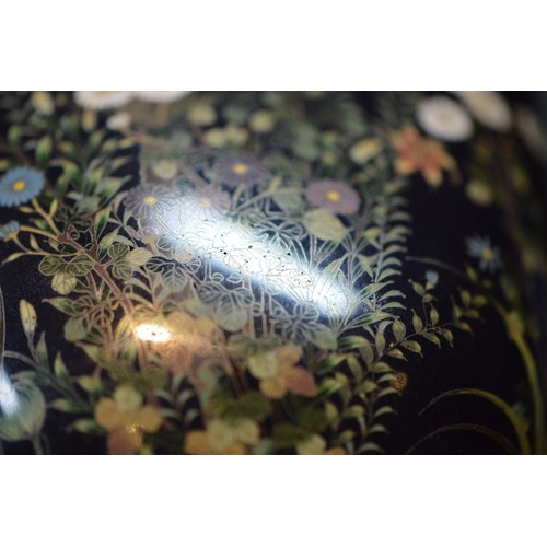 310 - Hayashi Kodenji (1831 - 1915)Fine Japanese cloisonné enamel bird tree vase, Meiji 1868 - 1912, worke... 