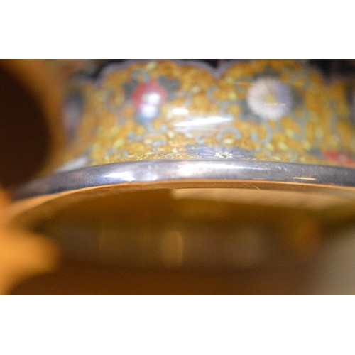 310 - Hayashi Kodenji (1831 - 1915)Fine Japanese cloisonné enamel bird tree vase, Meiji 1868 - 1912, worke... 