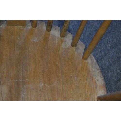 531 - Pair of Ercol elm and beech 'Cowhorn' chairs, 85cm high, and a pair of Ercol 'Quaker' chairs, c. 196... 
