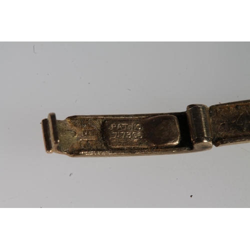 196 - Ladies 9ct gold Jaeger-Le Coultre wristwatch on 9ct gold strap, the dial with baton markers and alte... 