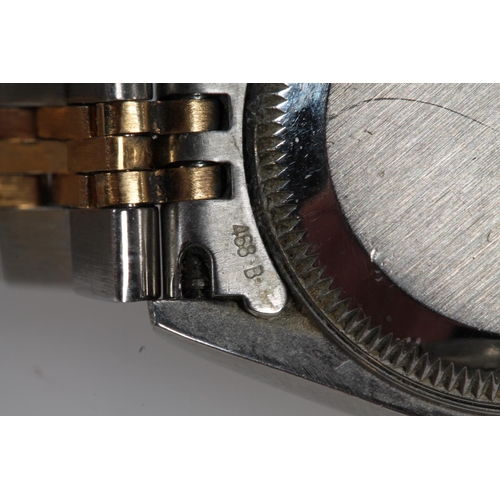 197 - Ladies Rolex Oyster Perpetual Datejust wristwatch, on yellow metal and stainless steel, model RS10, ... 