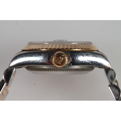 197 - Ladies Rolex Oyster Perpetual Datejust wristwatch, on yellow metal and stainless steel, model RS10, ... 