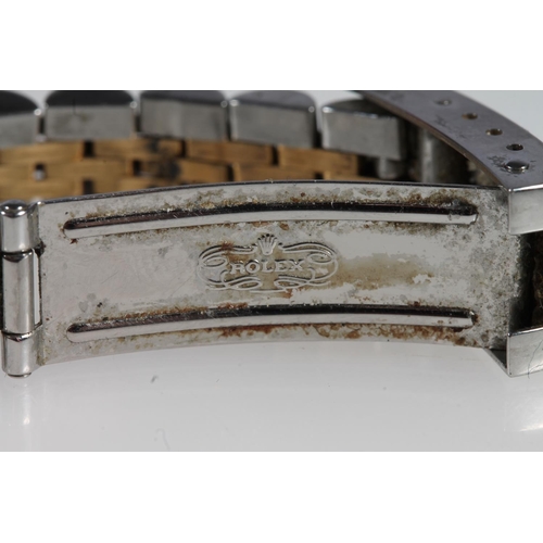 197 - Ladies Rolex Oyster Perpetual Datejust wristwatch, on yellow metal and stainless steel, model RS10, ... 