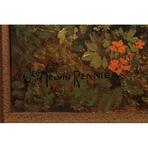 GEORGE MELVIN RENNIE (Scottish 1874-1953) Autumnal garden scene Oil ...