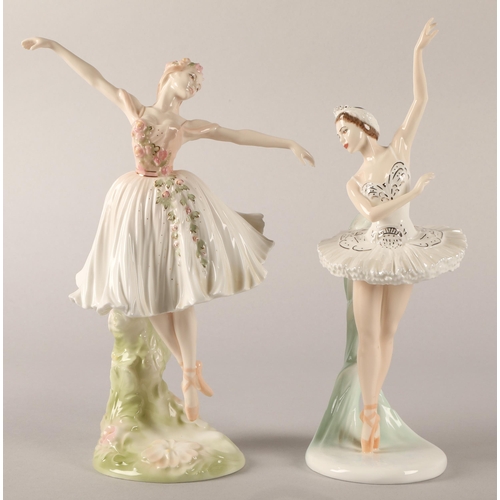 25 - Two Coalport Royal Academy of Dancing ballerina figurines to include Dame Antoinette Sibley limited ... 