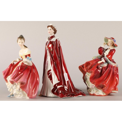 40 - Three figurines to include Royal Doulton Southern Belle HN2229 and Top o the Hill HN1834, and Royal ... 