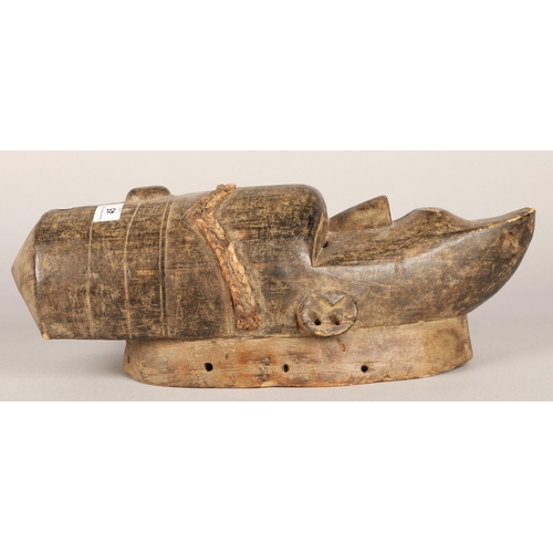 45 - African wooden mask, 46cm h.