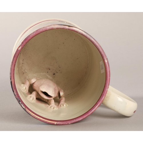 8 - Frog lustre 'surprise' mug, illustrations of the Great Eastern Steamship and 'The Pensioner's Yarn'