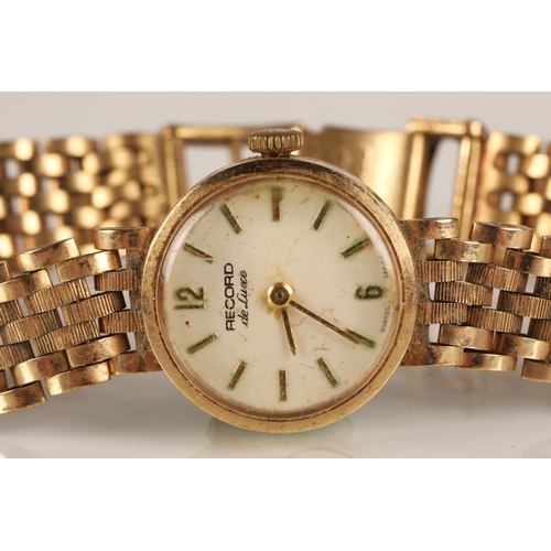 56 - Ladies 9ct gold Record de Luxe wristwatch, 22g