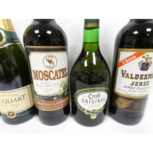 Selection of mixed alcohol to include Jacquart champagne 75cl 12.5% ABV ...