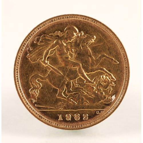 58A - Elizabeth II gold half sovereign 1982