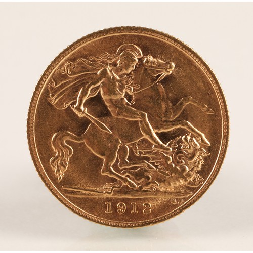 60A - George V gold half sovereign dated 1912