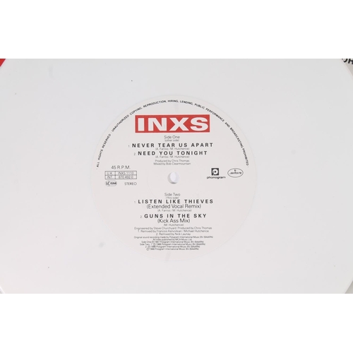 31 - INXS, 12'' vinyl singles to include Original Sin, Suicide Blonde, New Sensation (Nick Twelve Inch Mi... 