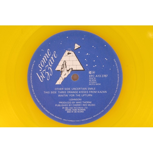 32 - The The, Uncertain Smile 12'' yellow vinyl, and two 12'' singles Perfect on white label and Heartlan... 