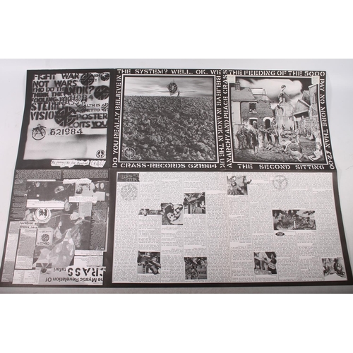 34 - Crass, Punk Rock The Feeding Of The Five Thousand with insert and The Second Sitting with fold-out s... 