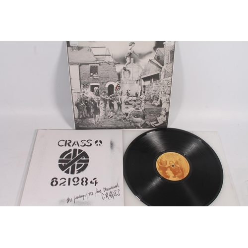 34 - Crass, Punk Rock The Feeding Of The Five Thousand with insert and The Second Sitting with fold-out s... 