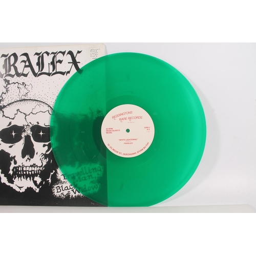 35 - NWOBHM, Paralex, Travelling Man on Reddington Rare Records 12'' green vinyl single (early pressing 1... 