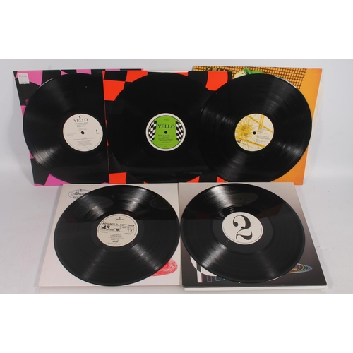 45 - YELLO, 12' single vinyl's to include Vicious Games on white label pressing, Gold Rush 1 Advance DJ C... 