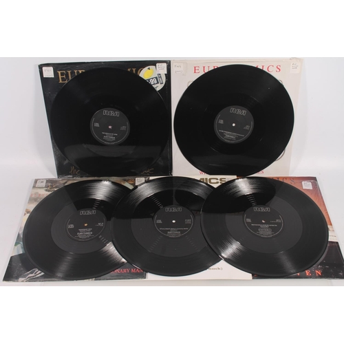 46 - Eurythmics, 12'' vinyl singles to include The Walk 4 track single in slip card, Shame (Dance Mix) Ad... 