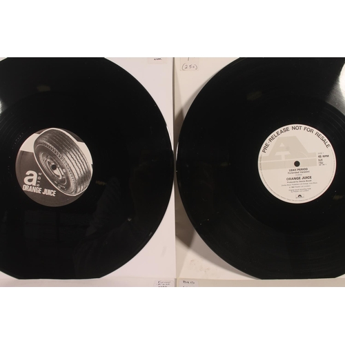 49 - Orange Juice, 12'' vinyl singles to include Rip It Up (New Version), Lean Period (Extended Version),... 