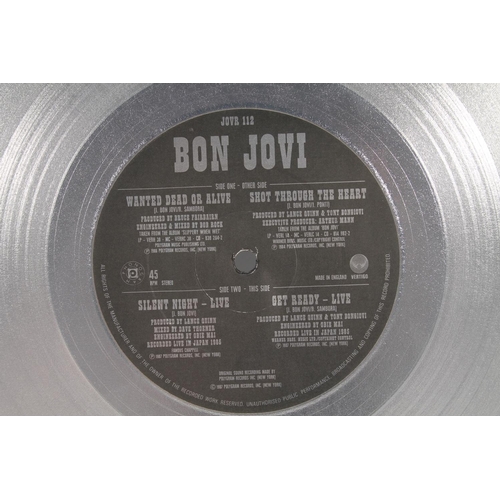 54 - Bon Jovi, Wanted Dead Or Alive Collectors' Edition 12'' silver vinyl.