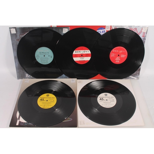 55 - Bon Jovi, 12'' vinyl singles to include Hardest Part Is The Night (Advance DJ Copy), In And Out Of L... 