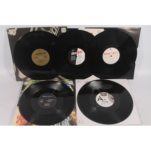 55 - Bon Jovi, 12'' vinyl singles to include Hardest Part Is The Night (Advance DJ Copy), In And Out Of L... 