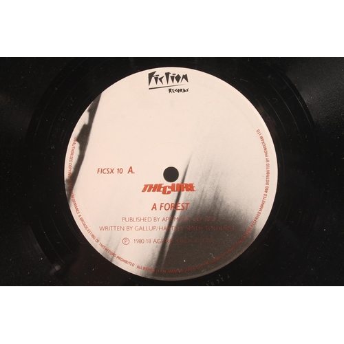 6 - The Cure, A Forest on Fiction Records 12'' vinyl single, with B side Another Journey By Train (FICSX... 