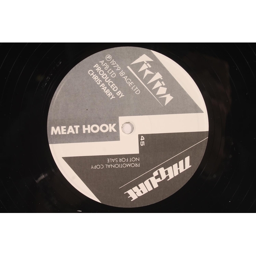 8 - The Cure, Grinding Halt/ Meat Hook 12'' vinyl single promo 1979, with Fiction label sticker to the s... 