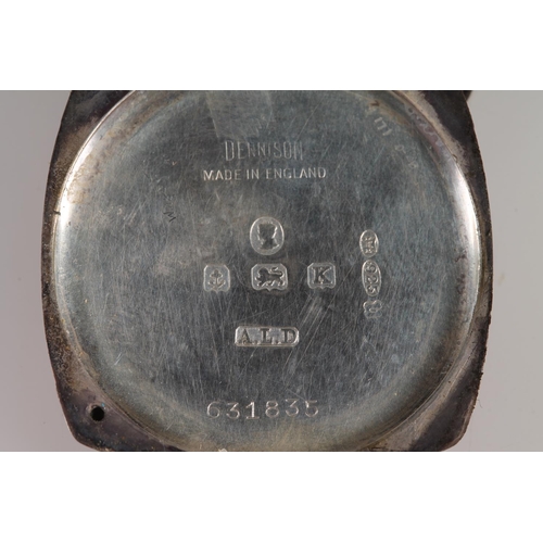 191 - 1930's silver cased gents Omega wristwatch, the champagne dial with arabic numeral chapter ring and ... 