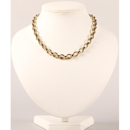 68 - 18ct yellow gold link necklace, 45cm long, weight 35g